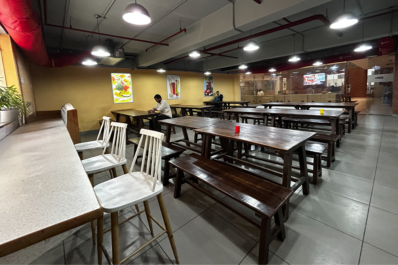 Office canteen at Worknomic with clean and modern setup