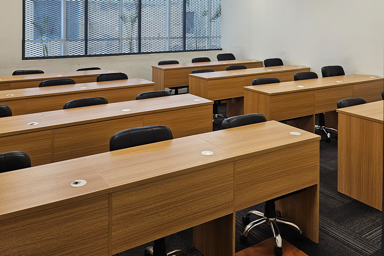 Training room at Worknomic designed for workshops and learning